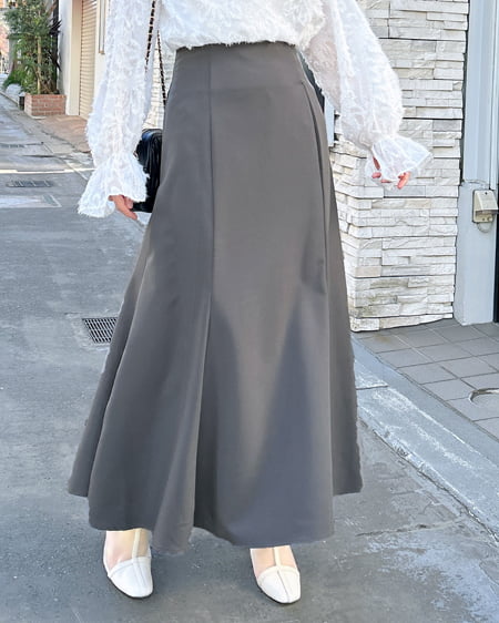 INGNI(イング) バックレースアップマーメイドスカート チャコールグレー