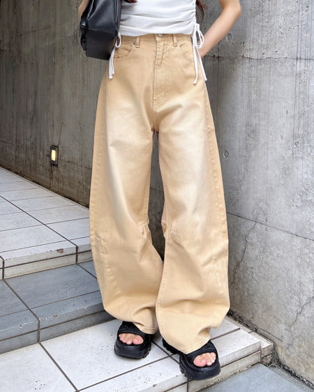 INGNI(イング) デニムカーブパンツ ベージュ