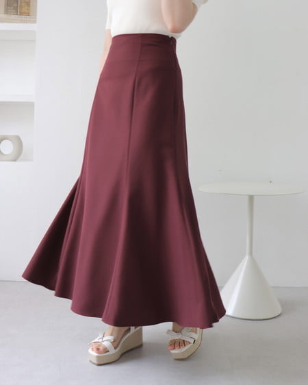 INGNI(イング) バックレースアップマーメイドスカート ボルドー