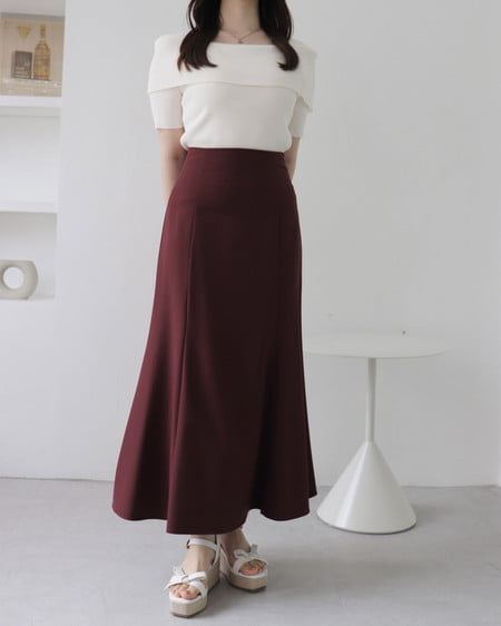 INGNI(イング) バックレースアップマーメイドスカート ボルドー