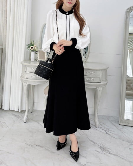 INGNI(イング) バックレースアップマーメイドスカート クロ