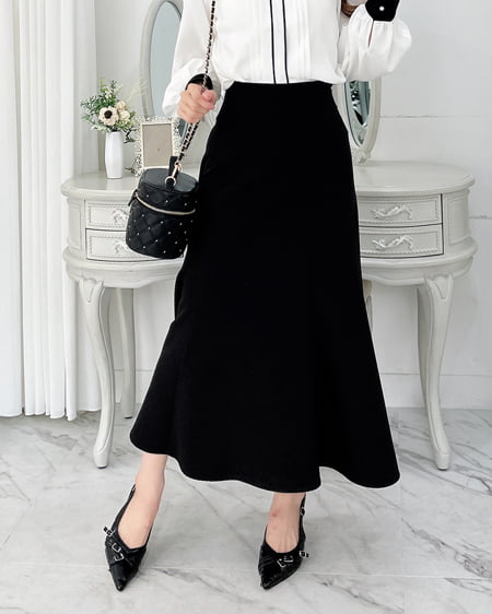 INGNI(イング) バックレースアップマーメイドスカート クロ