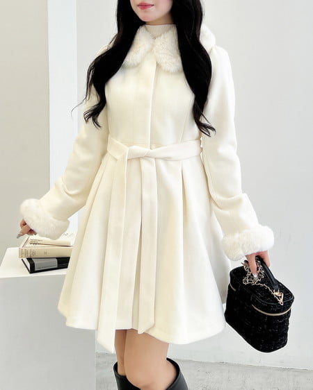 INGNI(イング) エコファー取り外し4Wayドーリーコート オフホワイト