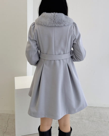 INGNI(イング) エコファー取り外し4Wayドーリーコート グレー