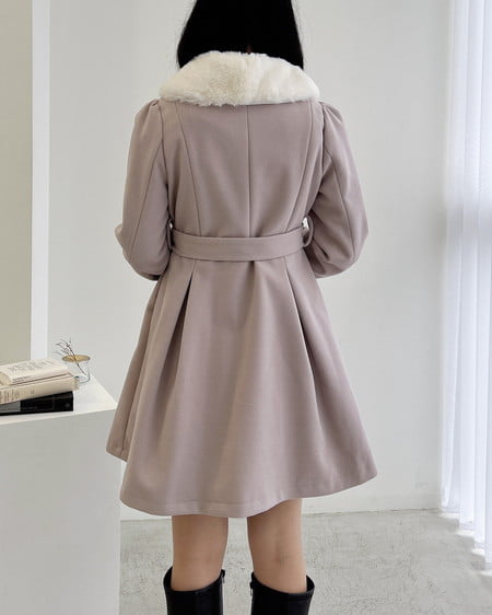 INGNI(イング) エコファー取り外し4Wayドーリーコート ピンク