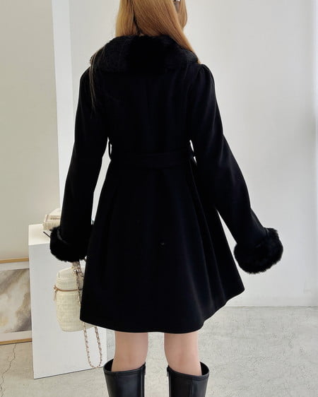 INGNI(イング) エコファー取り外し4Wayドーリーコート クロ