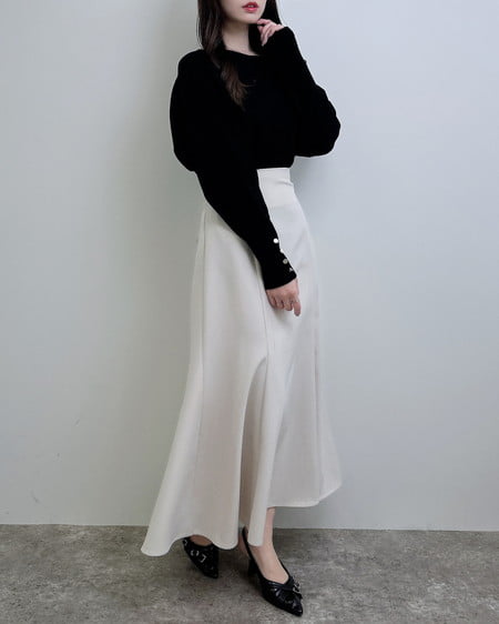 INGNI(イング) バックレースアップマーメイドスカート ライトベージュ