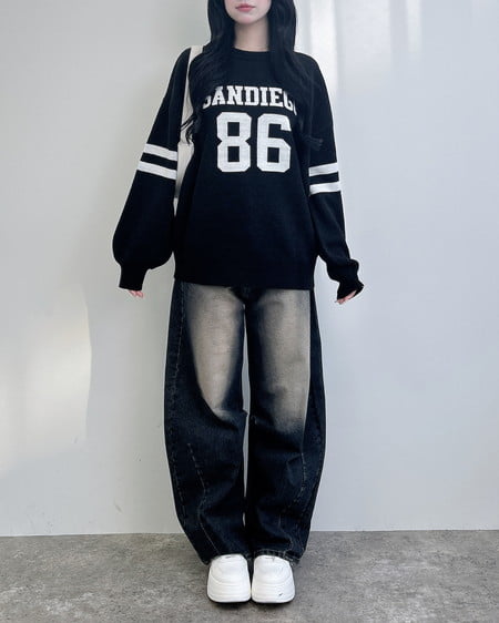 INGNI(イング) デニムカーブパンツ デニム/コン