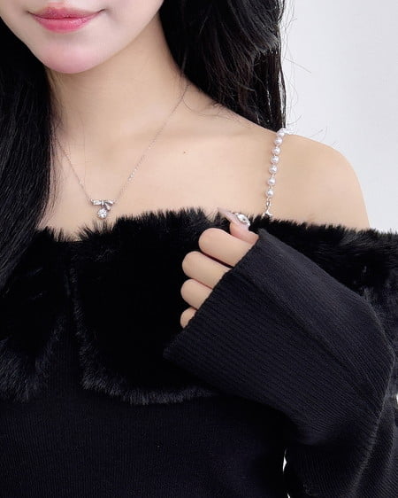 INGNI(イング) 2Wayエコファーオフショルニット クロ