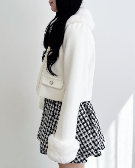 INGNI(イング) ツイードタックミニフレアスカート チドリ