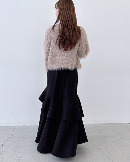 INGNI(イング) バックレースアップアシメスリットキャミワンピース クロ