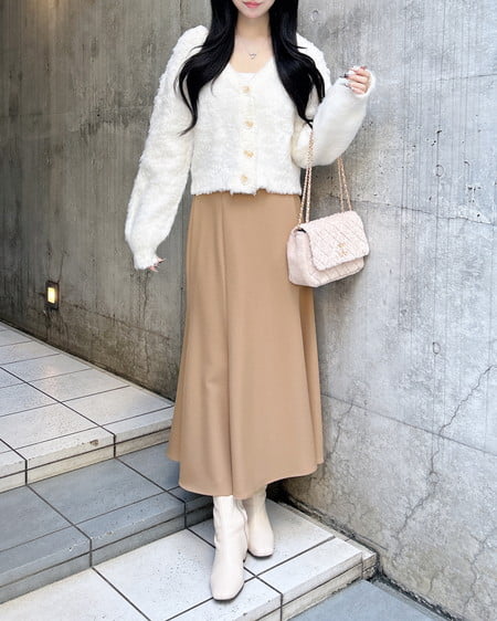 INGNI(イング) バックレースアップマーメイドスカート キャメル/A