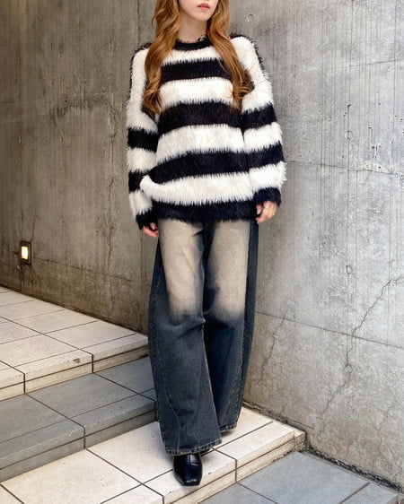 INGNI(イング) デニムカーブパンツ デニム/コン