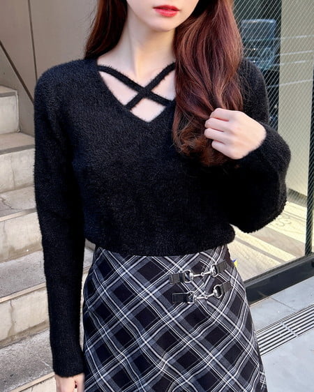 INGNI(イング) フェザークロスニット クロ