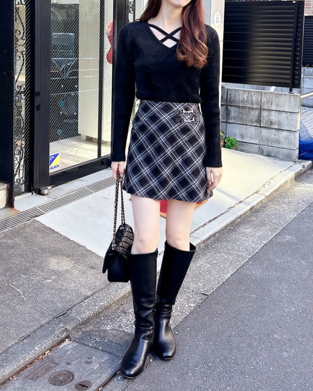 INGNI(イング) フェザークロスニット クロ