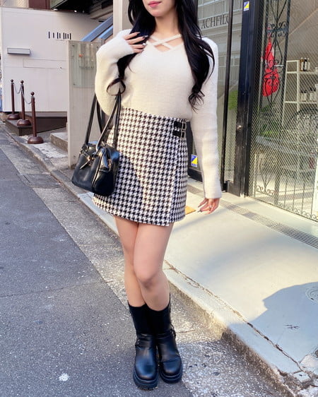 INGNI(イング) フェザークロスニット アイボリー