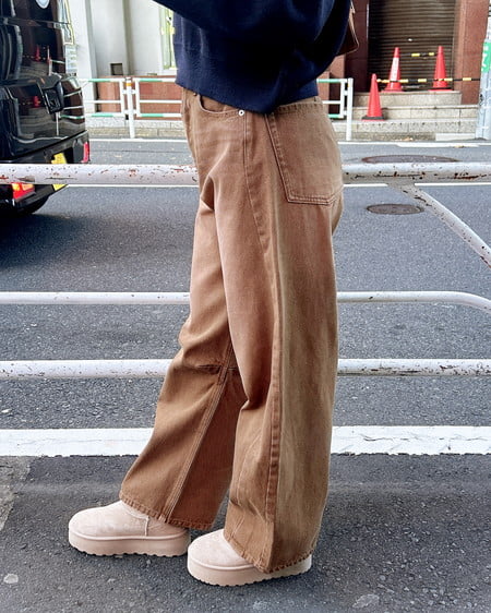 INGNI(イング) デニムカーブパンツ ブラウン