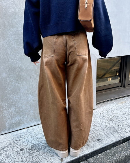 INGNI(イング) デニムカーブパンツ ブラウン