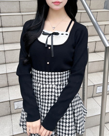 INGNI(イング) ツイードタックミニフレアスカート チドリ