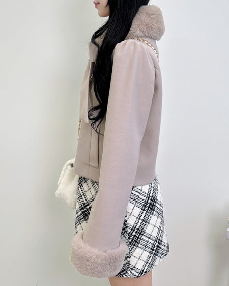 INGNI(イング) マルチWayビッグリボンショート丈コート ピンク