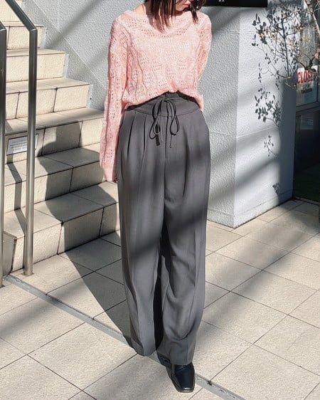 INGNI(イング) 透かし編みニットプルオーバー ピンク