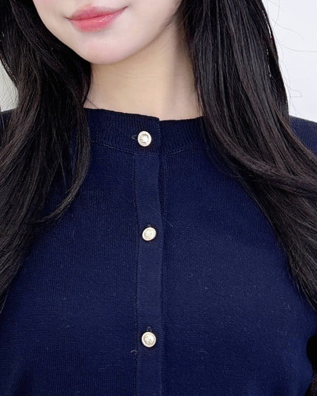 INGNI(イング) ボウタイドッキングニット コン/ブルーストライプ