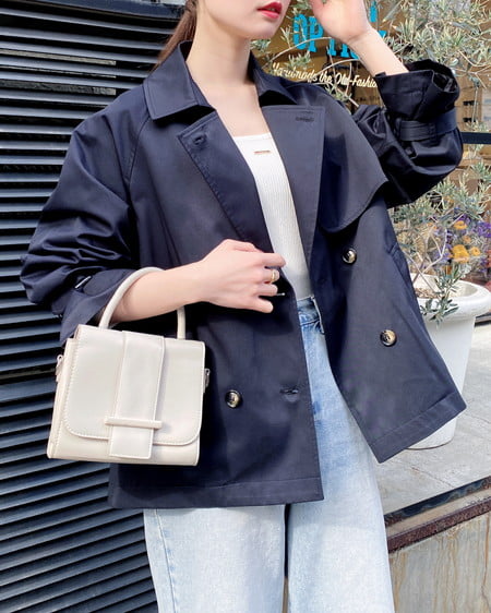 INGNI(イング) ミドル丈トレンチコート コン