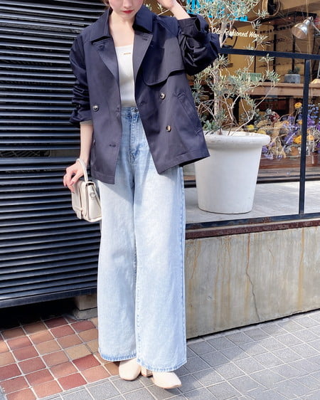 INGNI(イング) ミドル丈トレンチコート コン