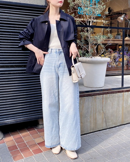 INGNI(イング) ミドル丈トレンチコート コン