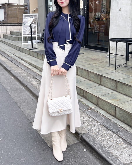 INGNI(イング) バックレースアップマーメイドスカート ライトベージュ