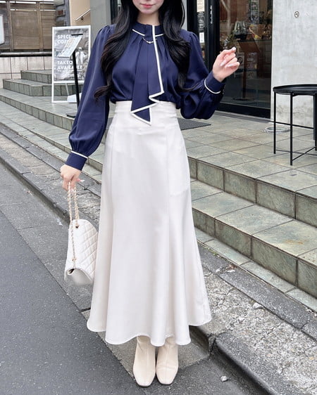 INGNI(イング) バックレースアップマーメイドスカート ライトベージュ