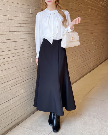 INGNI(イング) バックレースアップマーメイドスカート クロ