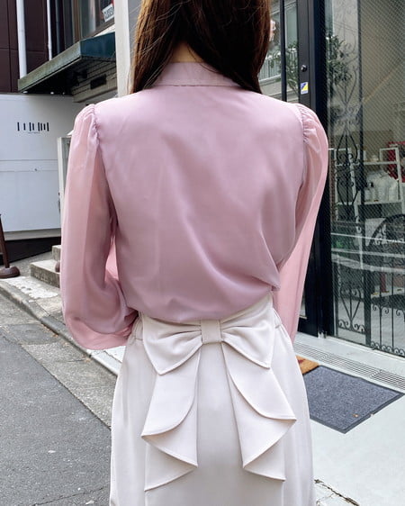 INGNI(イング) シアーボウタイブラウス ピンク