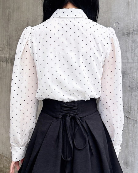 INGNI(イング) シアーボウタイブラウス オフ/ドット