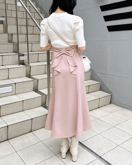 INGNI(イング) バックリボンマーメイドスカート ピンク