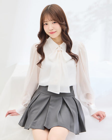 INGNI(イング) シアーボウタイブラウス オフホワイト