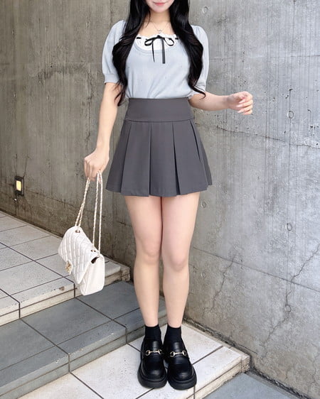 INGNI(イング) ビジュー飛ばしレイヤード風ニット サックス/オフホワイト