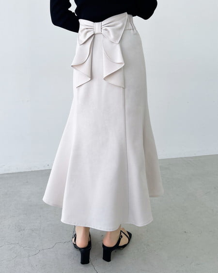 INGNI(イング) バックリボンマーメイドスカート ライトベージュ