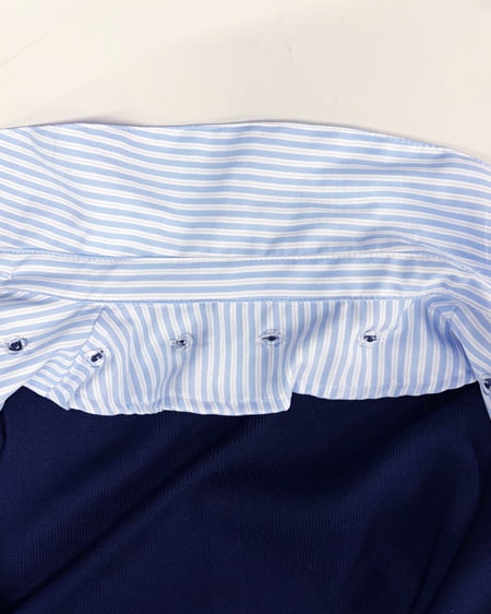 INGNI(イング) ボウタイドッキングニット コン/ブルーストライプ