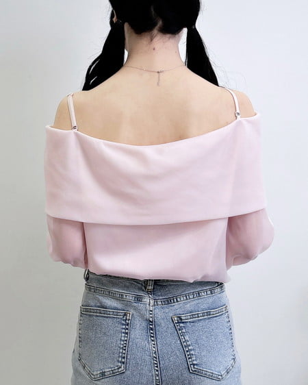 INGNI(イング) シアーオフショルリボンブラウス ピンク