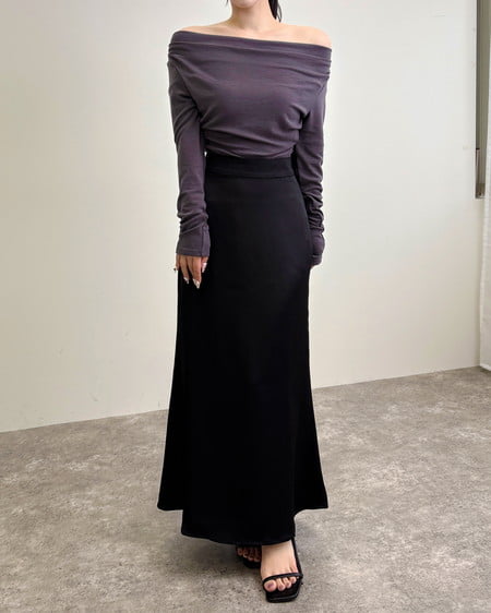 INGNI(イング) ギャザードレープトップス チャコールグレー