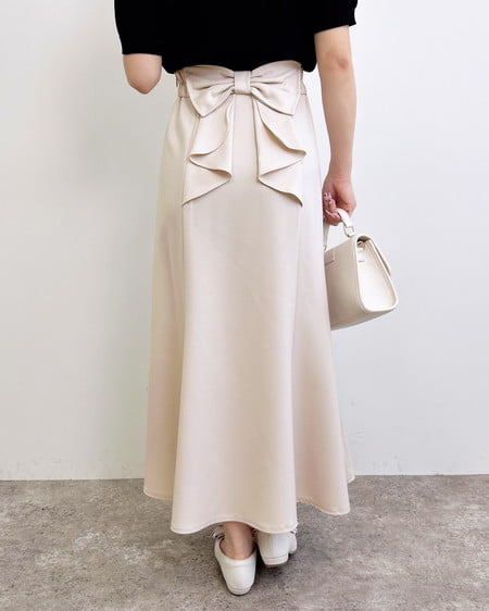 INGNI(イング) バックリボンマーメイドスカート ライトベージュ