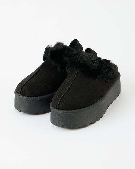 厚底フェイクムートンサンダル(OUTLET)