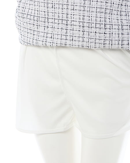 INGNI(イング) バックリボンツイードフレアスカパン オフ/ツイード