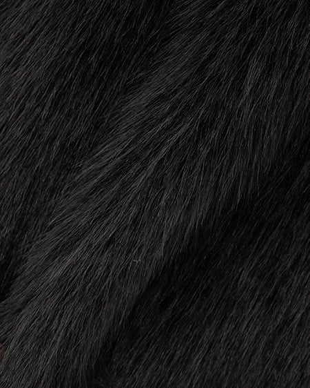 INGNI(イング) マグネットボタンスタンドカラーエコファーコート クロ