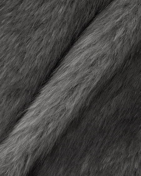 INGNI(イング) マグネットボタンスタンドカラーエコファーコート グレー/ミックスA