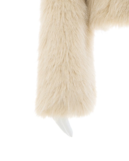 INGNI(イング) マグネットボタンスタンドカラーエコファーコート ベージュ