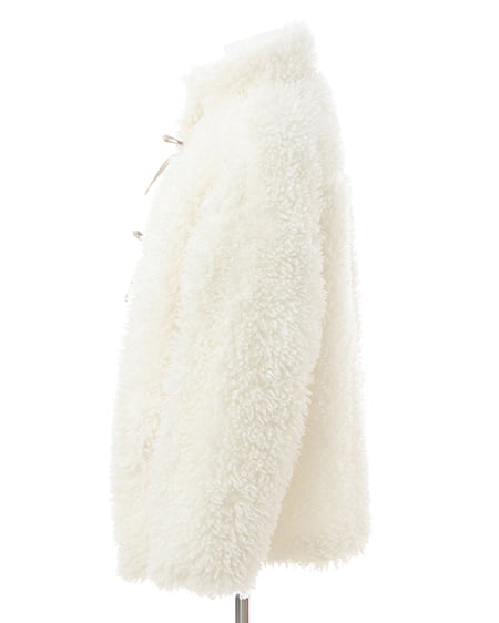 INGNI(イング) リボン取り外しスタンドボアブルゾン アイボリー