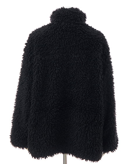 INGNI(イング) リボン取り外しスタンドボアブルゾン クロ