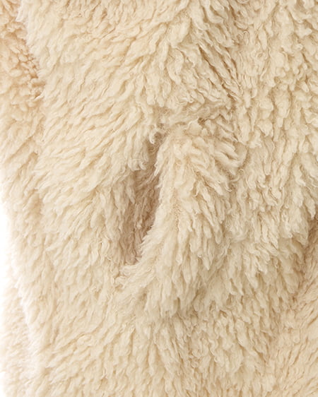 INGNI(イング) リボン取り外しスタンドボアブルゾン ベージュ